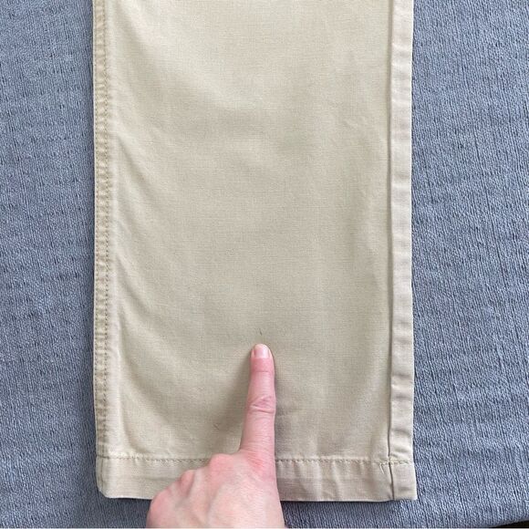 LL Bean Standard Fit Straight Leg Carpenter Khaki Canvas Pants Mens 32x34 - Picture 5 of 10